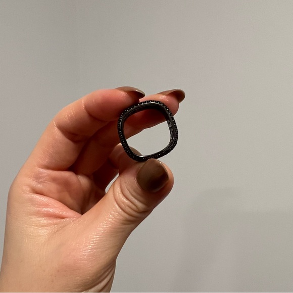 NEW Black Diamond Cocktail Statement Ring - Picture 7 of 9